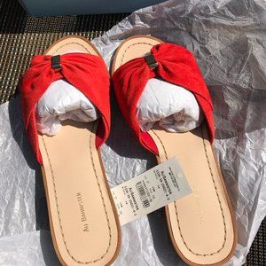 AU BANNISTER orange red slide  sandals EU 37 NEW